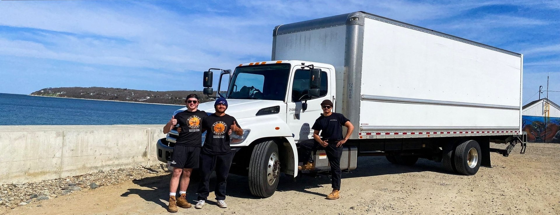 Big Bear Movers professional moving truck and crew ready for residential move in Boston Massachusetts Big Bear Movers professional moving truck and crew ready for residential move in Boston Massachusetts