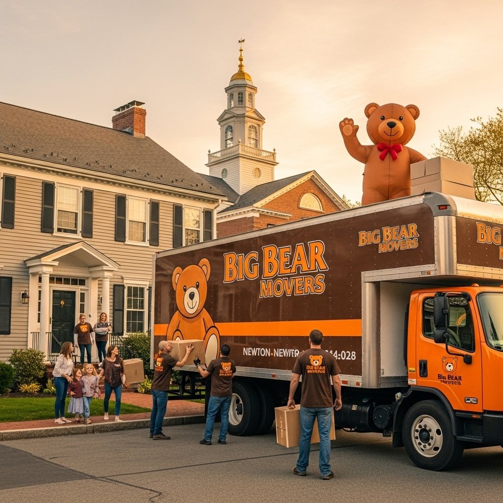 Big Bear Movers professional moving services in Massachusetts - truck and team Big Bear Movers professional moving services in Massachusetts - truck and team
